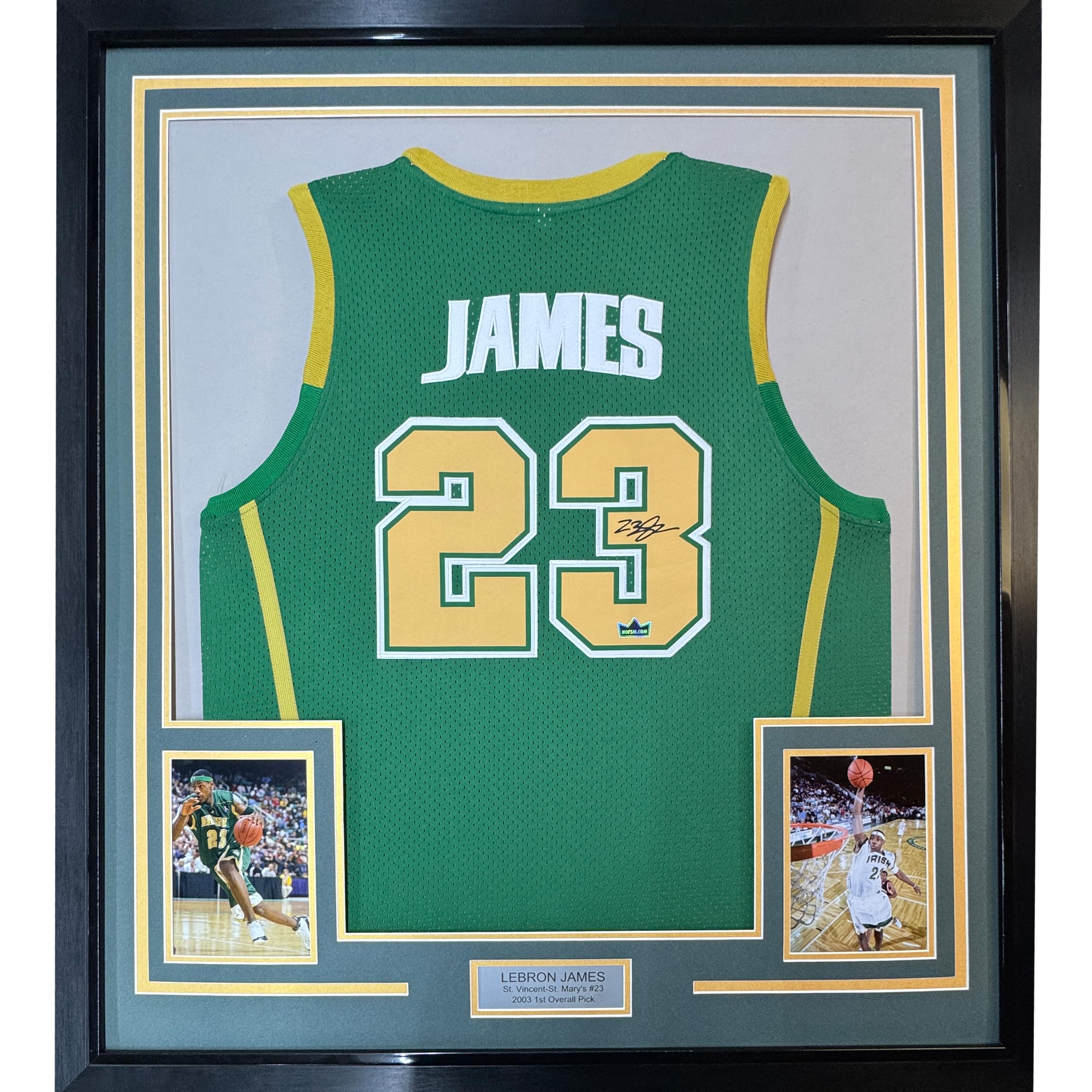 【超希少】レブロン・ジェームズ SVSMユニフォーム LeBron James Signed St. Vincent St. Mary High School Jersey UDA
